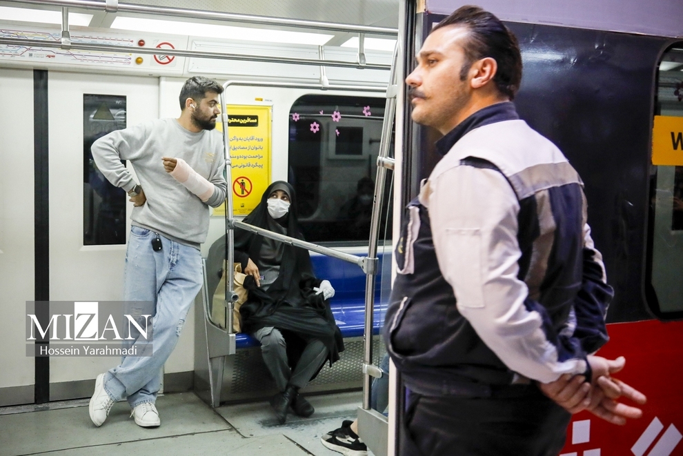 عکس های شکار شده از ممنوعیت جدید برای مردان در متروی تهران