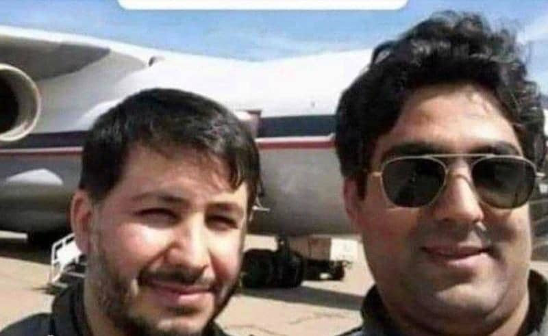 تصویر دو خلبان شهید در حادثه سقوط جنگنده در تبریز
