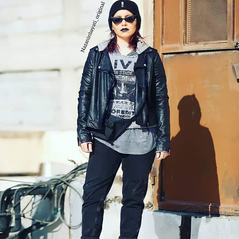 نازنین بیاتی آرایش عجیب و وحشتناکی کرده است.