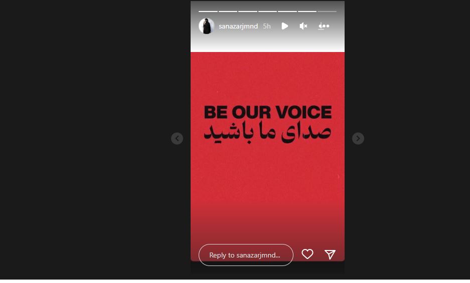 واکنش ساناز ارجمند به پایین کشیدن بیلبوردهای شهاب حسینی  واکنش ساناز ارجمند به پایین کشیدن بیلبوردهای شهاب حسینی