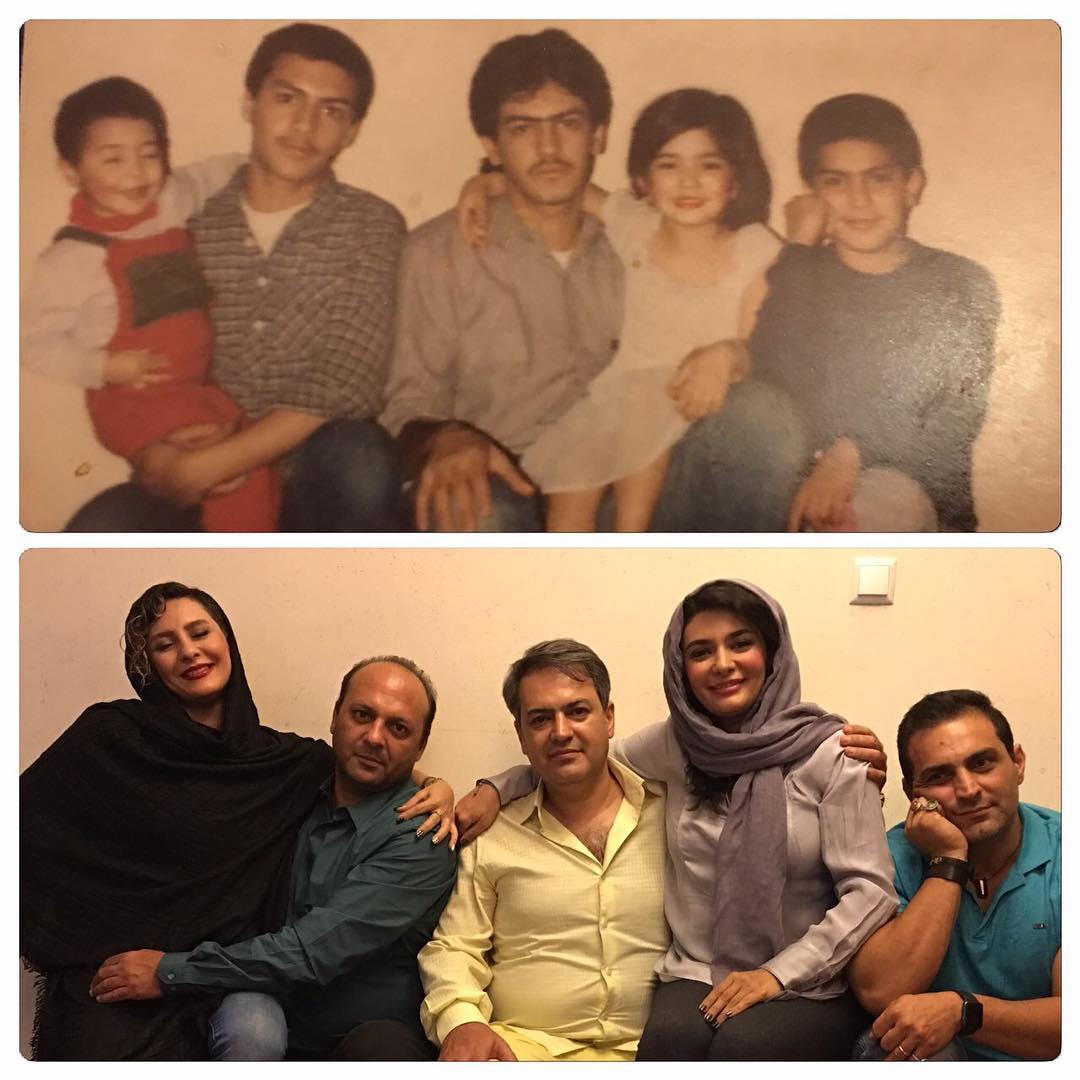 بازسازی بامزه خانواده لیندا کیانی از یک تصویر کودکی شان!
