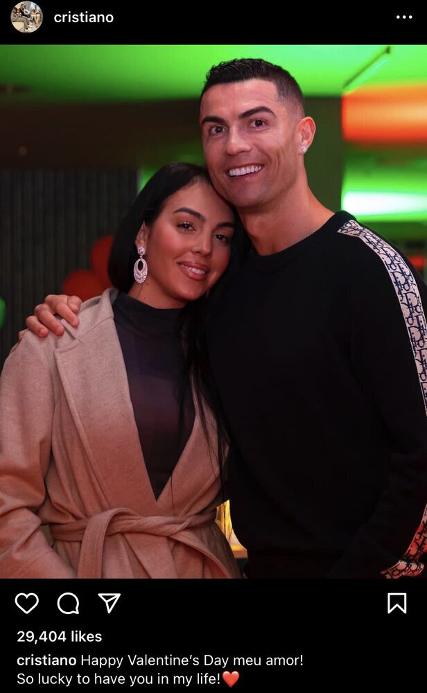 اقدام زیبای "رونالدو" برای سورپرایز جورجینیا در ولنتاین/ عکس اقدام زیبای "رونالدو" برای سورپرایز جورجینیا در ولنتاین/ عکس