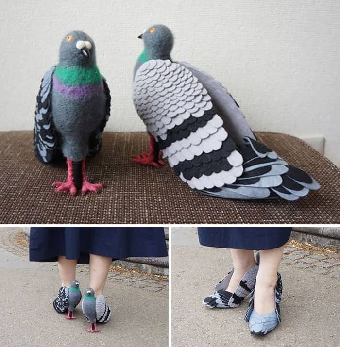 طراحی عجیب کفش با مدل کفتر