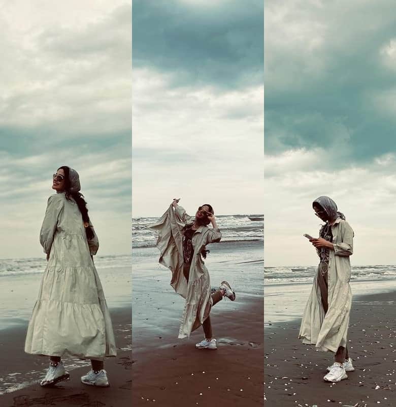 تصاویر/ فیگورهای عجیب الهه حصاری در ساحل