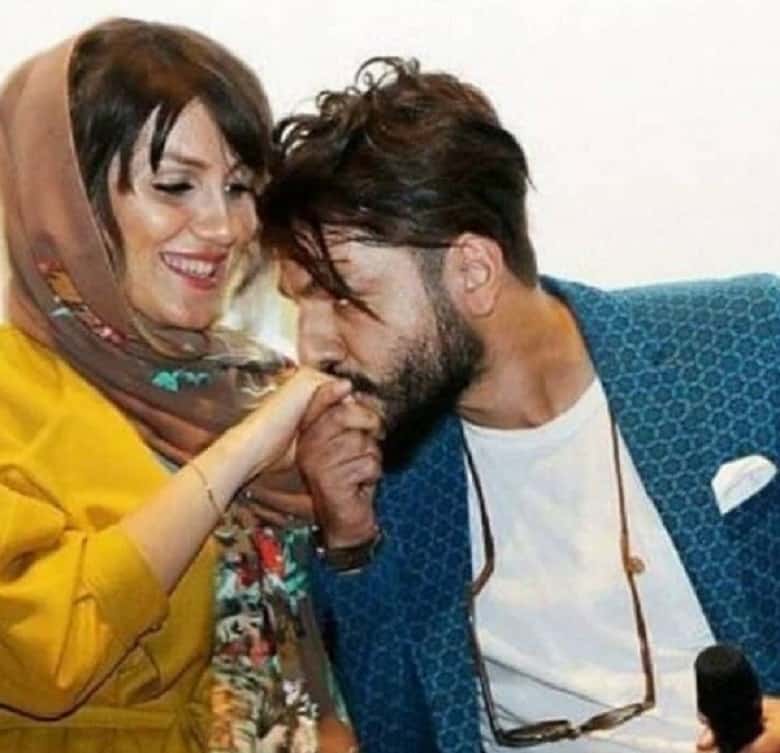 تصاویر/ حرکت عاشقانه و فوق احساسی عباس غزالی در مقابل همسرش