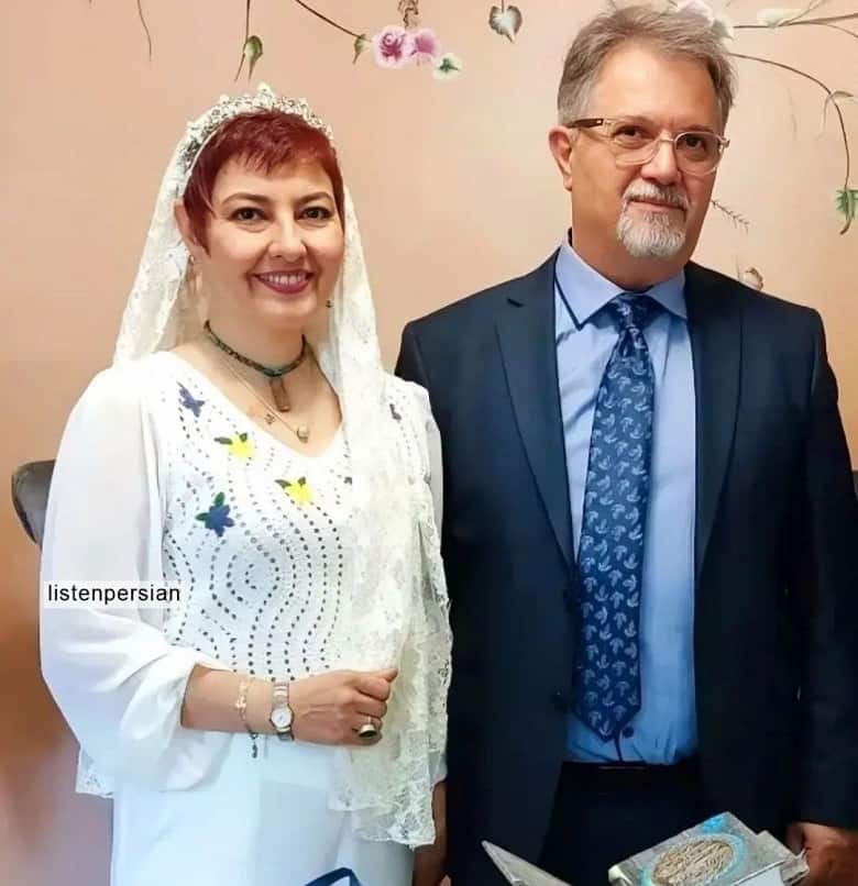 تصاویر/ لباس عروس شیک و سرسنگین و متفاوت خانم بازیگر تازه عروس