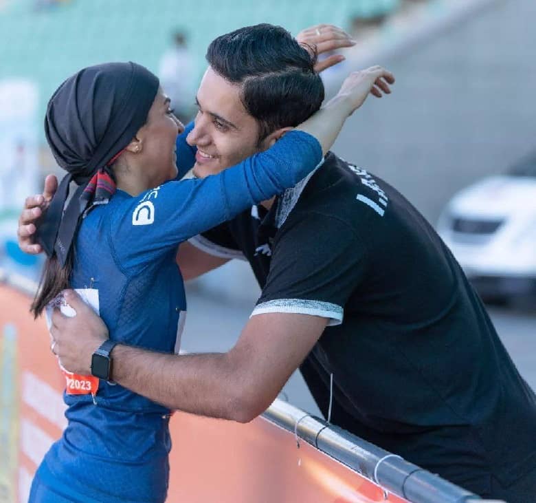 عکس/ آغوش خانم ورزشکار که البته دردسرساز نیست!