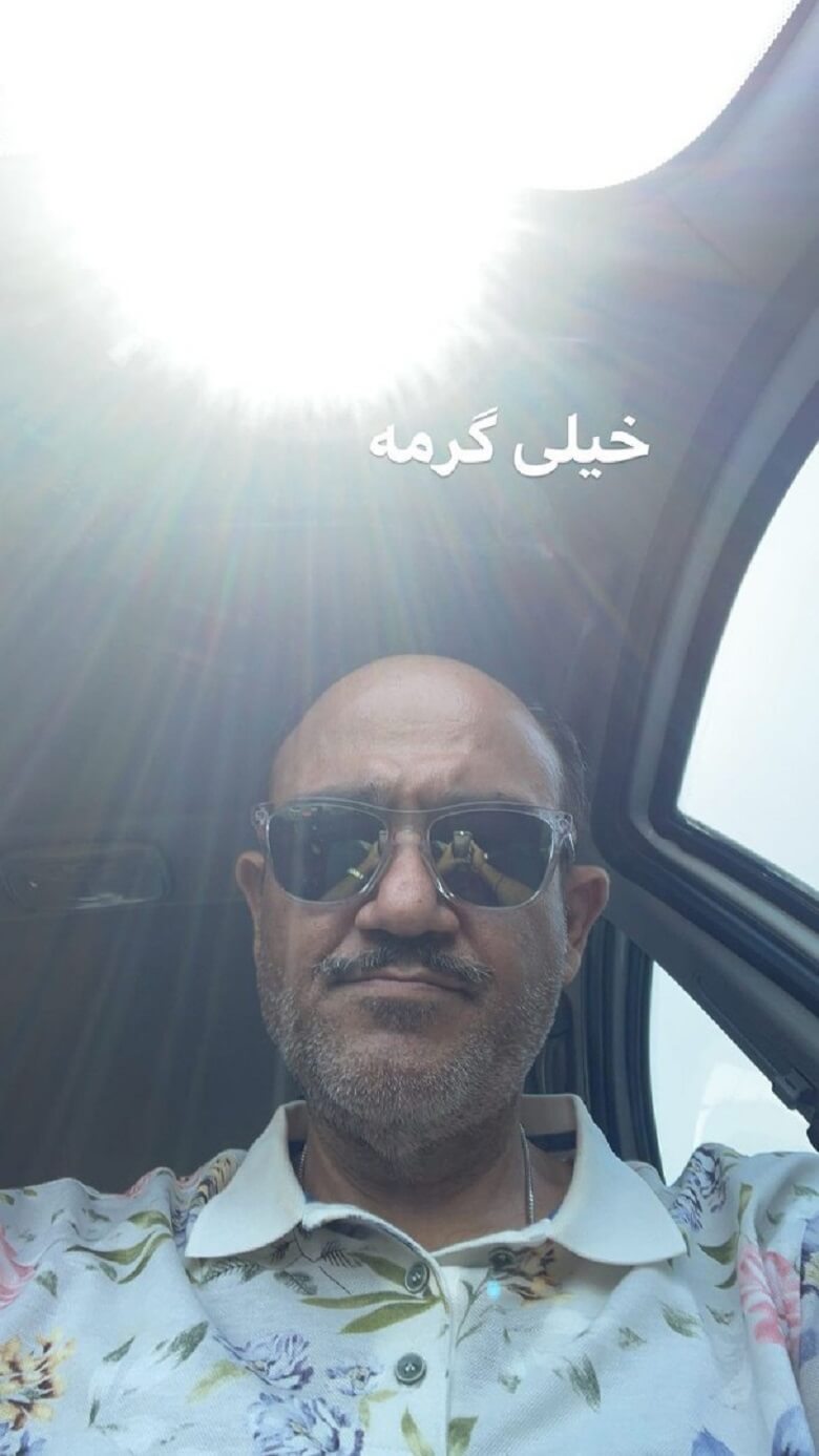 مهران غفوریان از گرما کلافه شد.