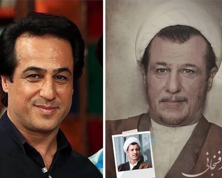 بازیگر نقش آیت الله هاشمی رفسنجانی گریم جالبی شد.